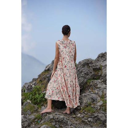 Raas Life Malini Ivory Floral Maxi Dress