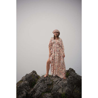 Raas Life Lata Ivory Floral Kaftan Dress