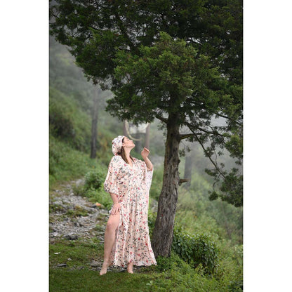 Raas Life Lata Ivory Floral Kaftan Dress