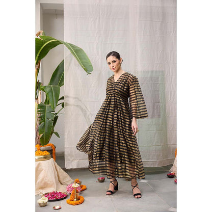 Raas Life Black Shringara Chanderi Dress