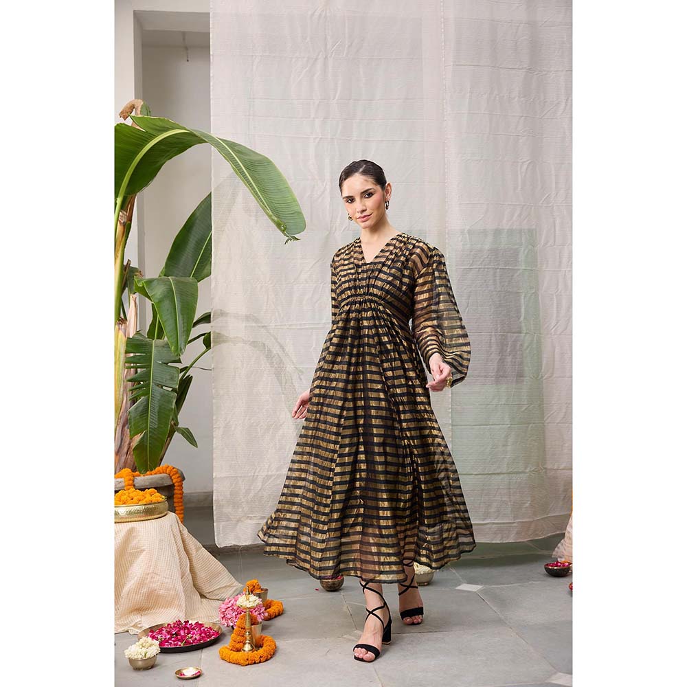 Raas Life Black Shringara Chanderi Dress