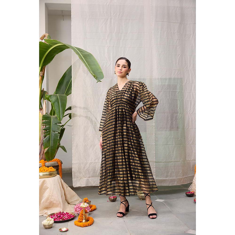 Raas Life Black Shringara Chanderi Dress