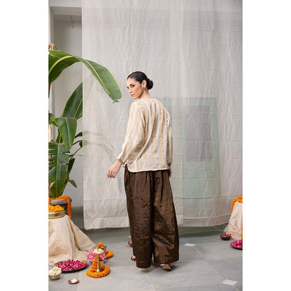 Raas Life Kaveri Brown Palazzo