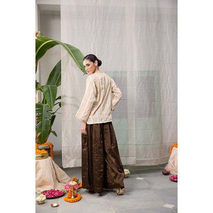 Raas Life Kaveri Brown Palazzo