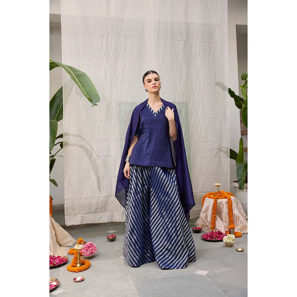 Raas Life Amala Flared Blue Palazzo