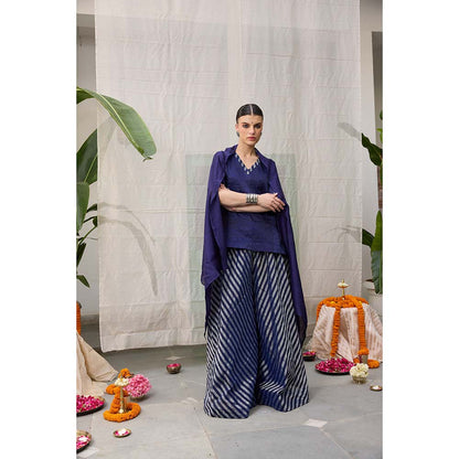 Raas Life Amala Flared Blue Palazzo