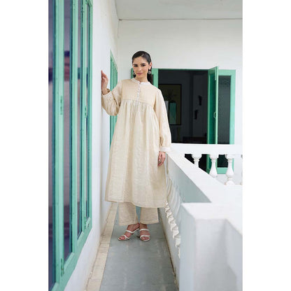 Raas Life Ganga Hand Woven Chanderi Stripes Kurta and Pant (Set of 2)