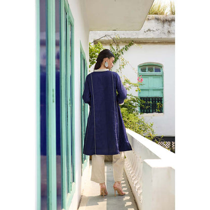 Raas Life Blue Nilofer Kurta and Pant (Set of 2)