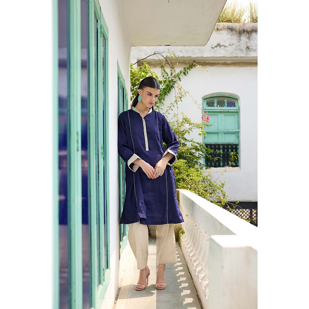 Raas Life Blue Nilofer Kurta and Pant (Set of 2)
