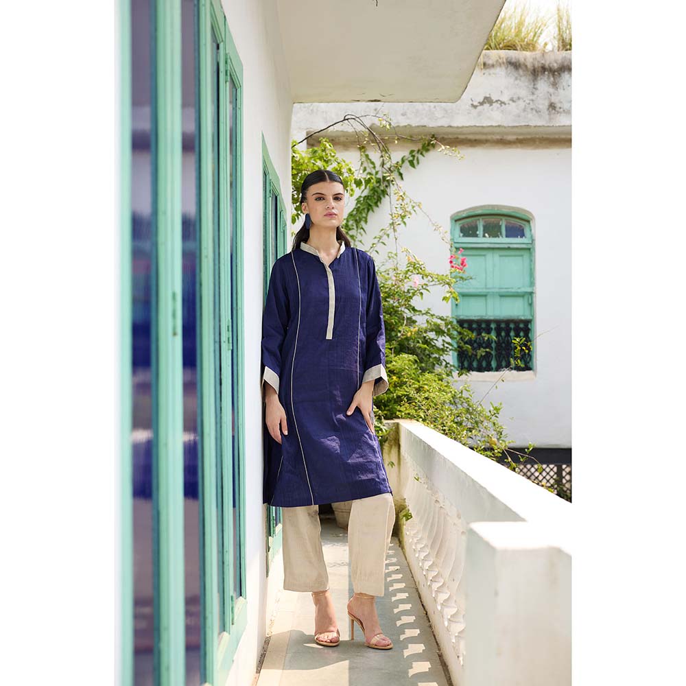 Raas Life Blue Nilofer Kurta and Pant (Set of 2)
