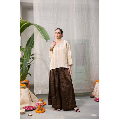 Raas Life Kaveri Tissue Chanderi Kurta and Palazzo (Set of 2)