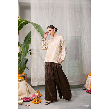 Raas Life Kaveri Tissue Chanderi Kurta and Palazzo (Set of 2)