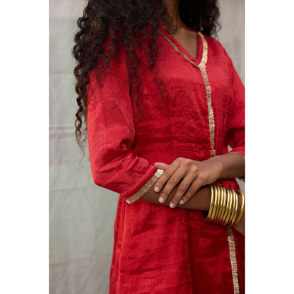 Raas Life Dhara Zari Chanderi Solid Kurta and Palazzo (Set of 2)