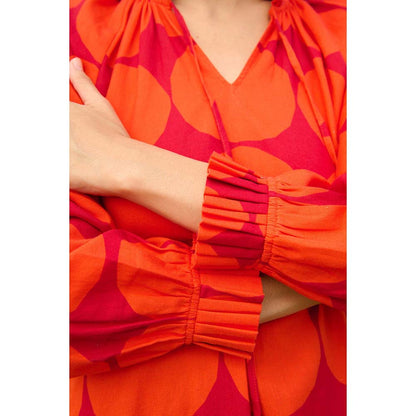 Raas Life Red Daisy Printed Dress