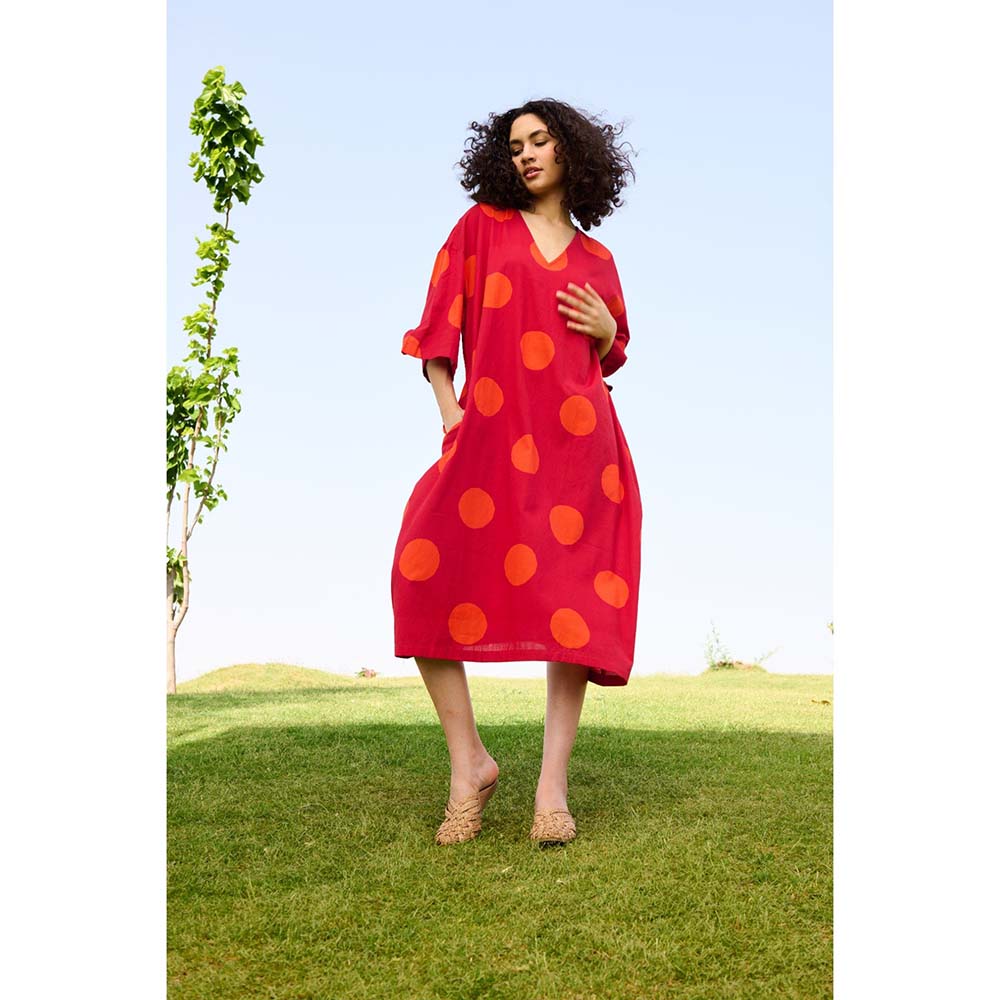 Raas Life Red Marie Printed Dress