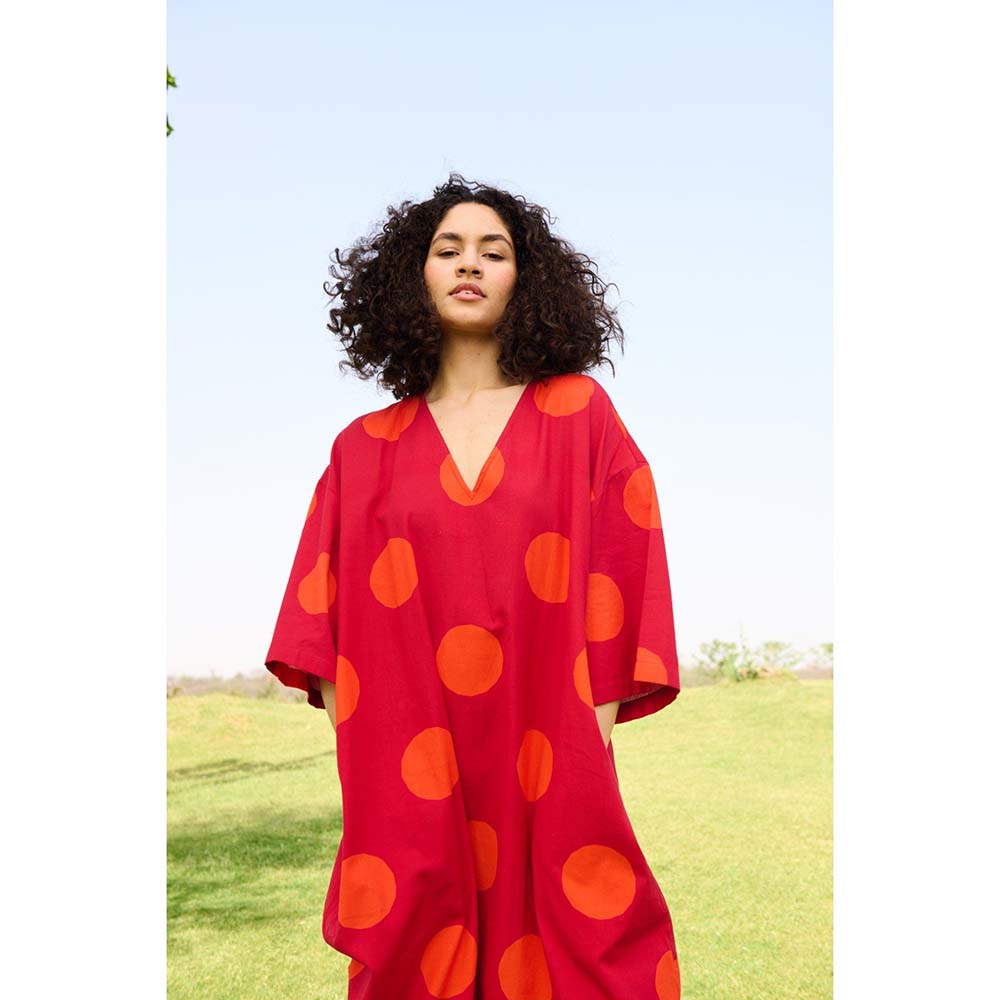Raas Life Red Marie Printed Dress