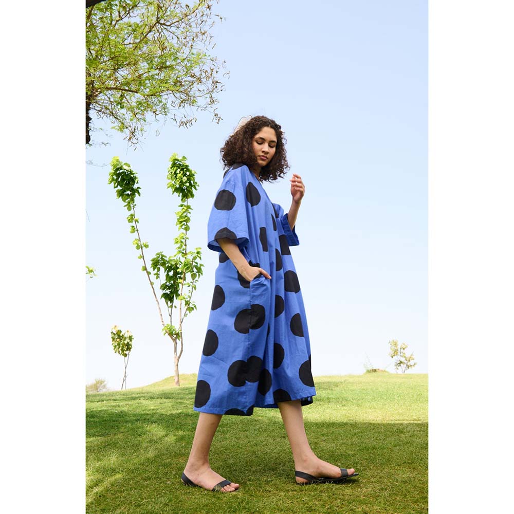 Raas Life Blue Marie Printed Dress