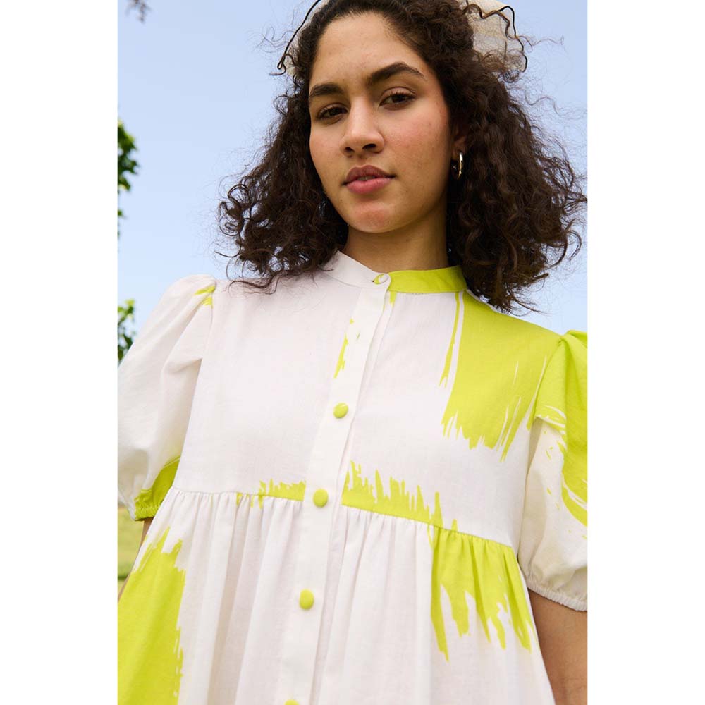 Raas Life White Layla Printed Dress