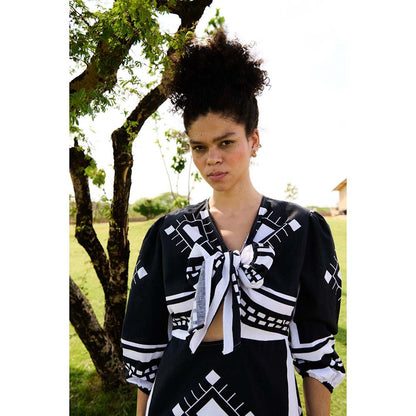 Raas Life Black Dahlia Printed Dress