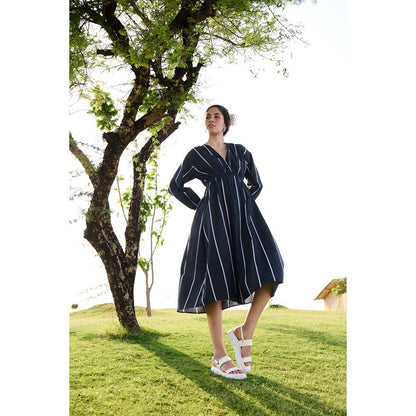 Raas Life Black Cosmo Stripe Dress