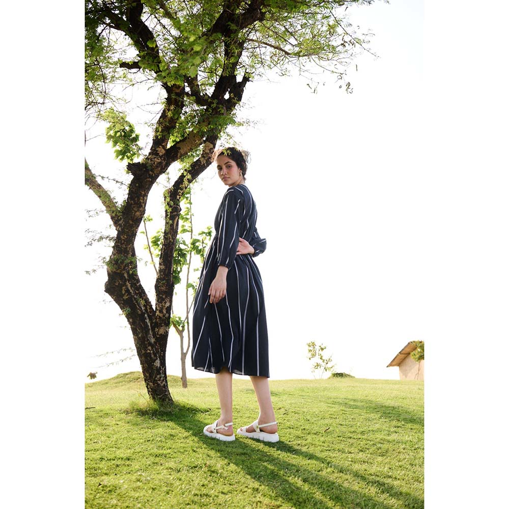 Raas Life Black Cosmo Stripe Dress