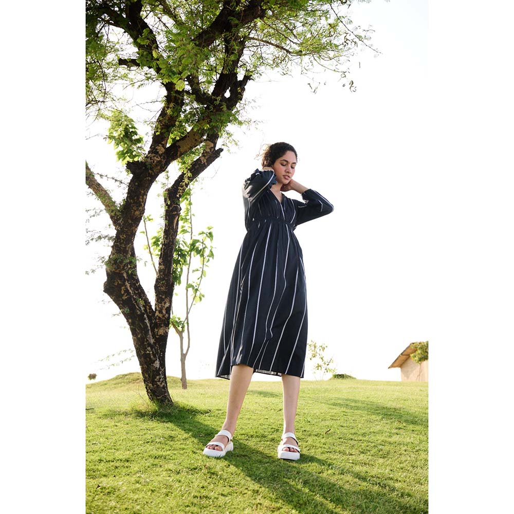 Raas Life Black Cosmo Stripe Dress
