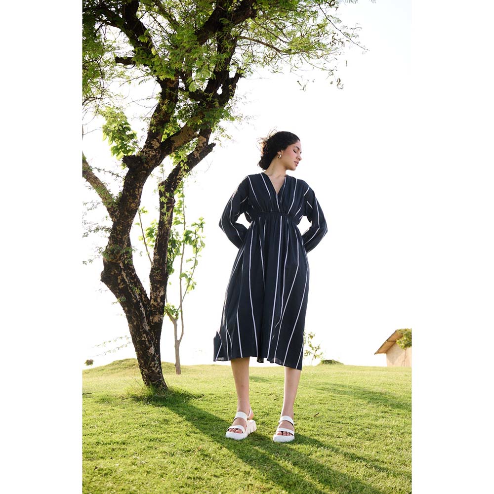 Raas Life Black Cosmo Stripe Dress