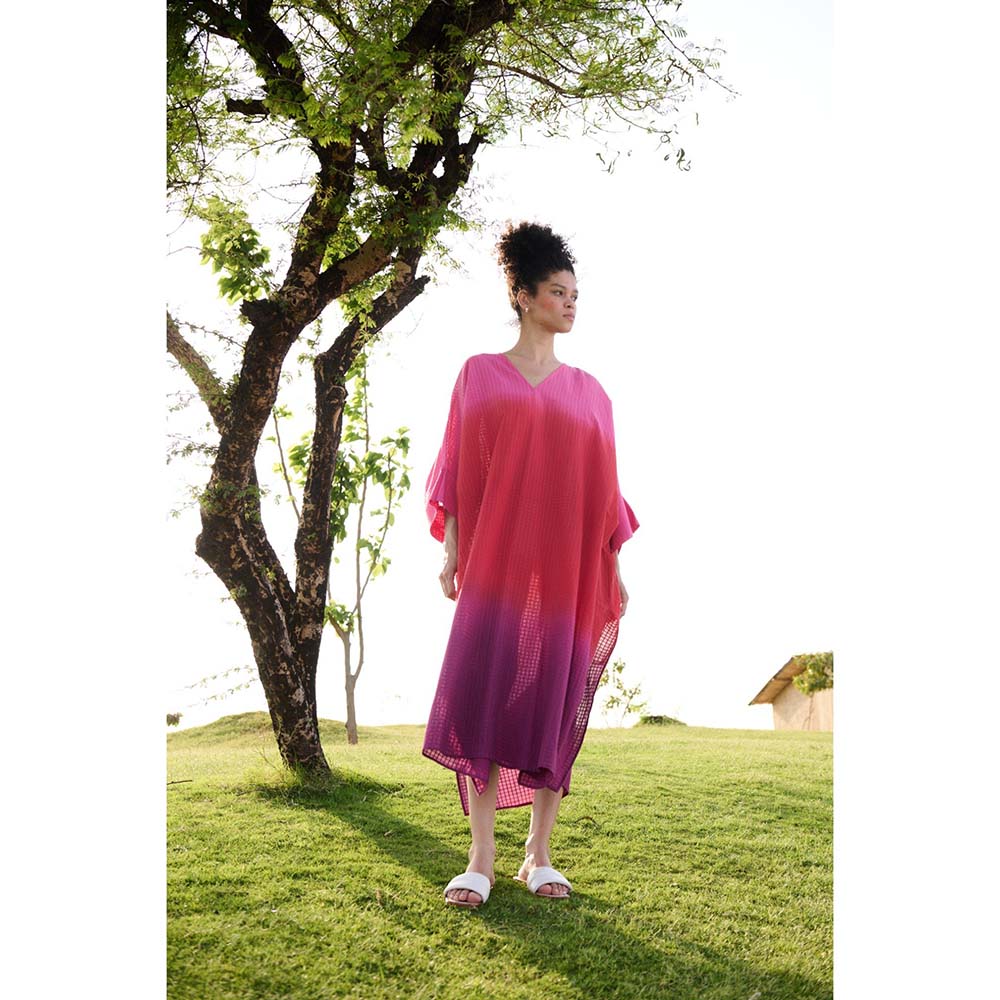 Raas Life Multi-Color Angela Kaftan Style Ombre Dress
