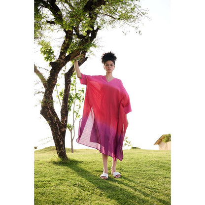 Raas Life Multi-Color Angela Kaftan Style Ombre Dress