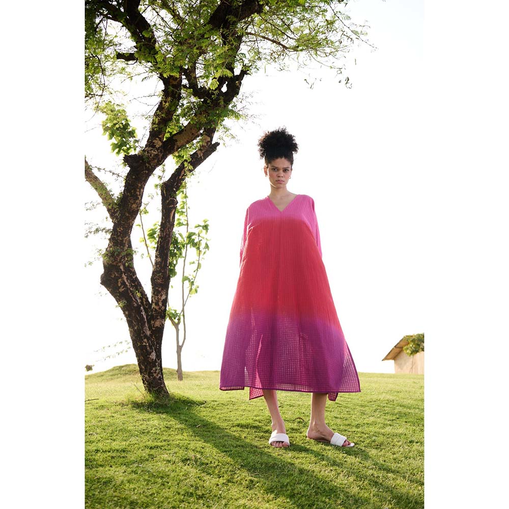 Raas Life Multi-Color Angela Kaftan Style Ombre Dress