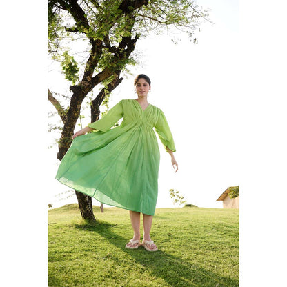 Raas Life Green Shringara Ombre Dress