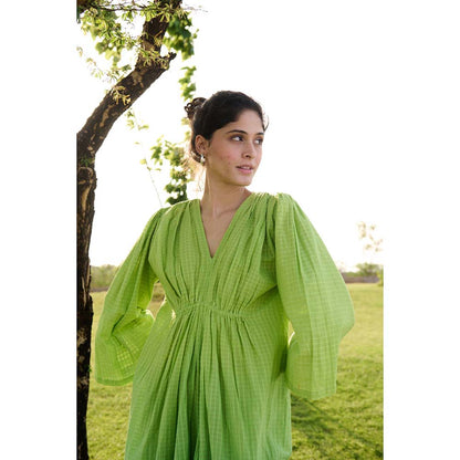 Raas Life Green Shringara Ombre Dress