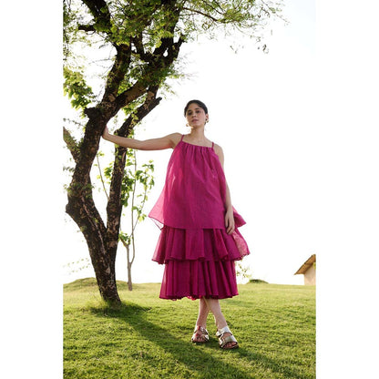 Raas Life Pink Princess Dress Printed Dress