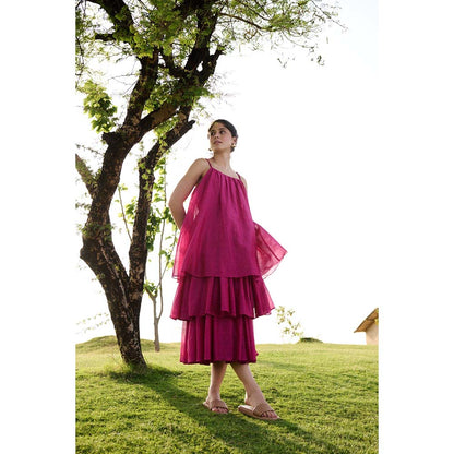 Raas Life Pink Princess Dress Printed Dress