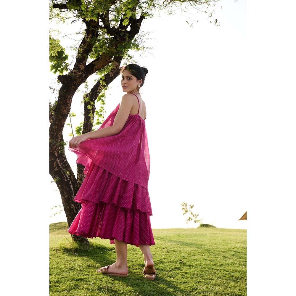 Raas Life Pink Princess Dress Printed Dress