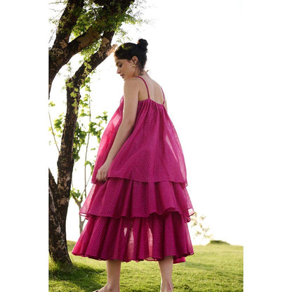 Raas Life Pink Princess Dress Printed Dress