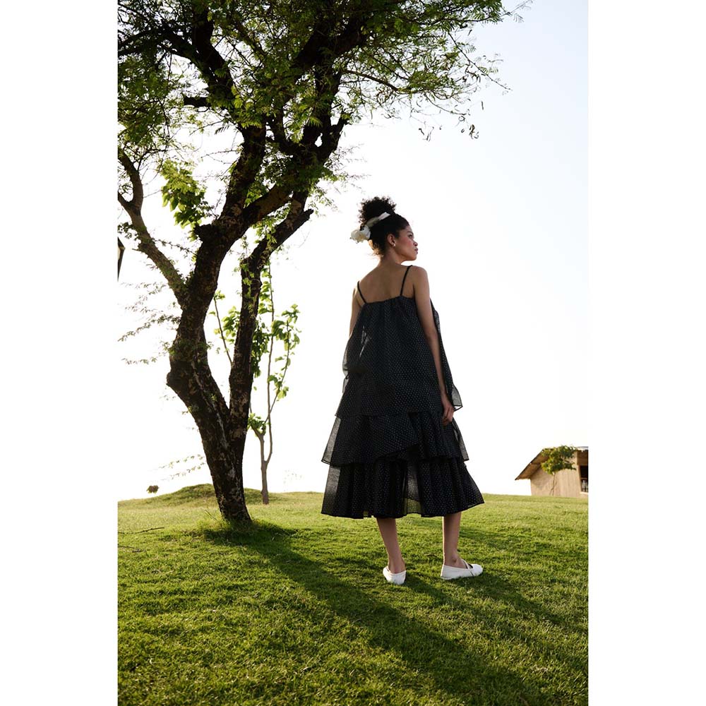 Raas Life Black Princess Dress Printed Dress