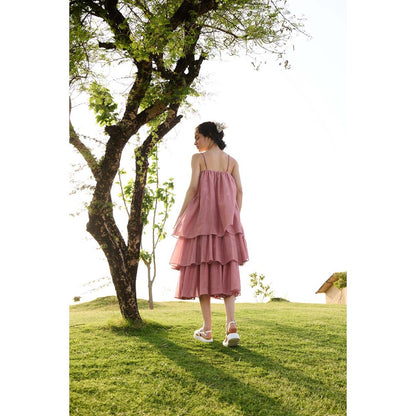 Raas Life Mauve Princess Dress Printed Dress