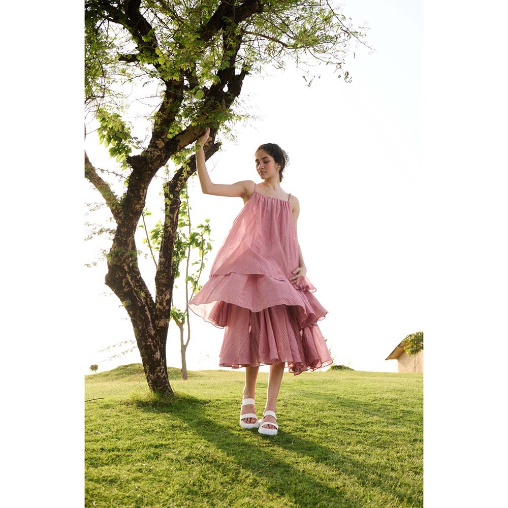 Raas Life Mauve Princess Dress Printed Dress