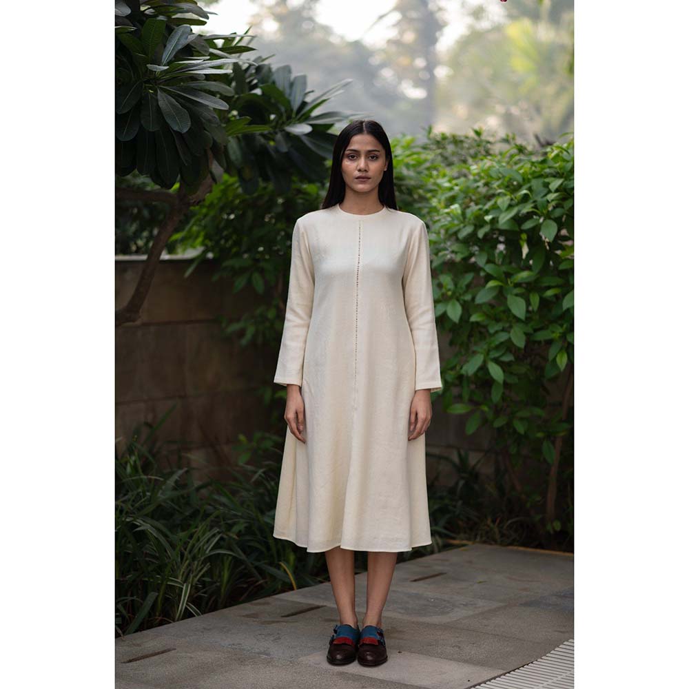 Raas Life Cream Starflower Solid Dress