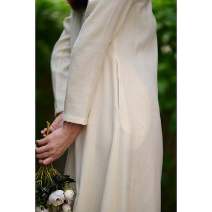 Raas Life Cream Starflower Solid Dress