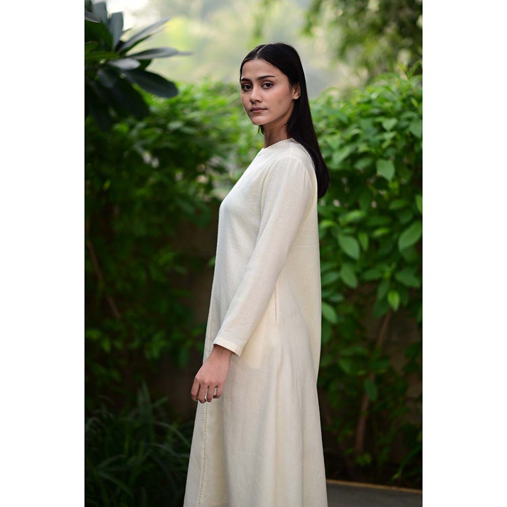 Raas Life Cream Starflower Solid Dress