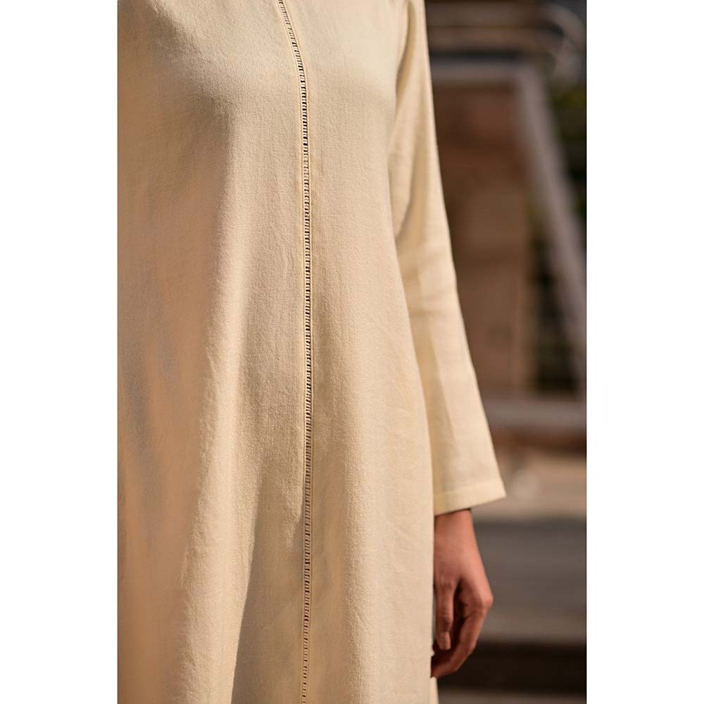 Raas Life Cream Starflower Solid Dress