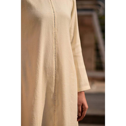 Raas Life Cream Starflower Solid Dress
