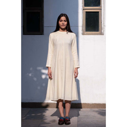 Raas Life Cream Starflower Solid Dress