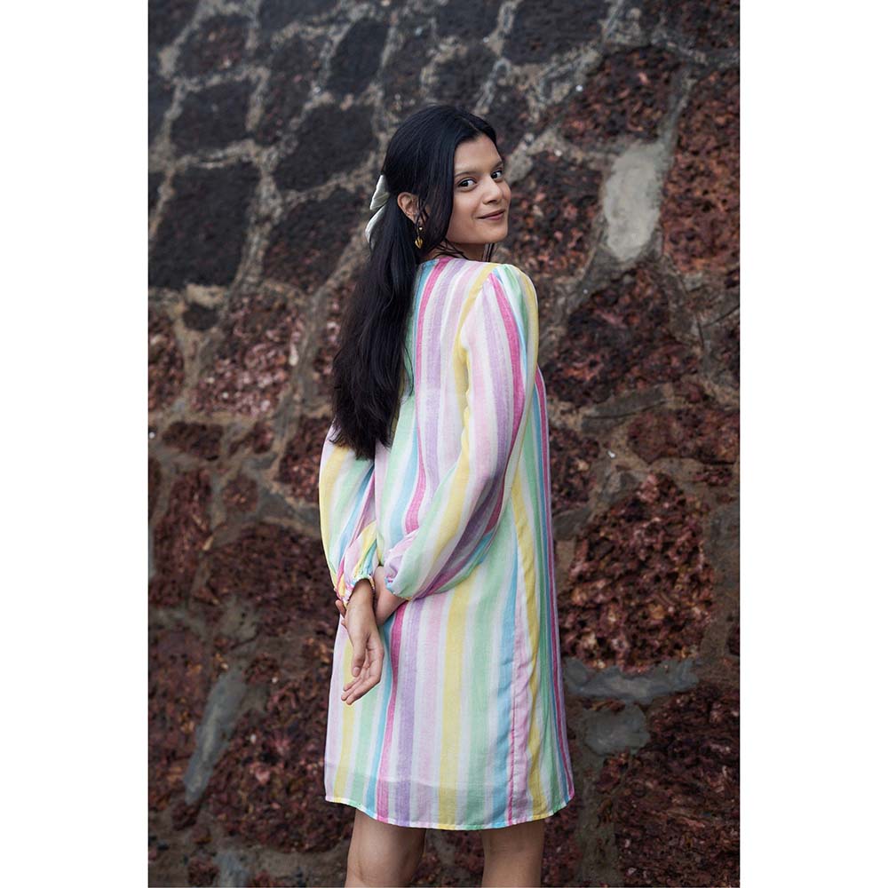Raas Life Multi-Color Zavi Stripe Dress