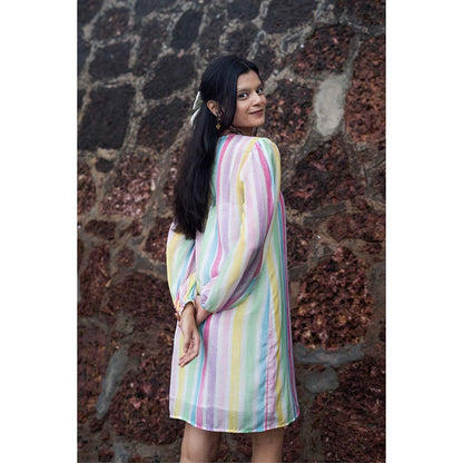 Raas Life Multi-Color Zavi Stripe Dress