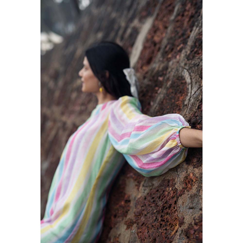 Raas Life Multi-Color Zavi Stripe Dress