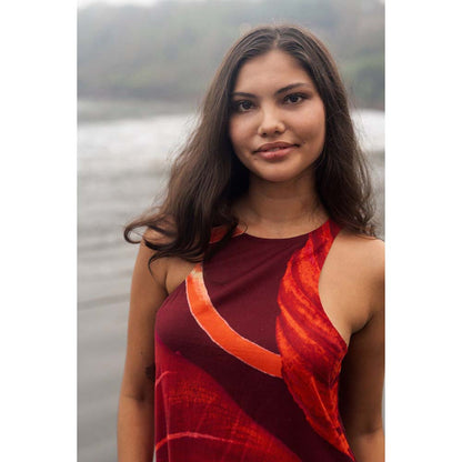 Raas Life Maroon Maiza Printed Dress