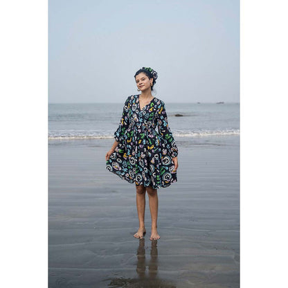 Raas Life Black Savi Printed Dress